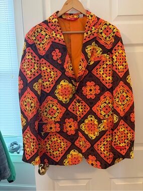 Shinesty Men's Orange Sport Coat Blazer